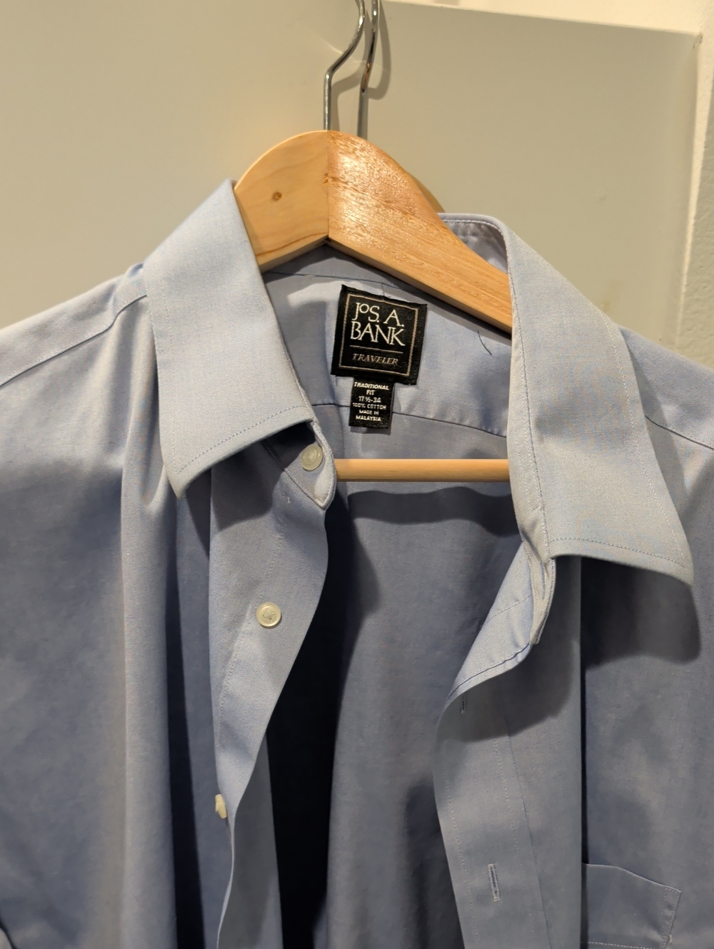 Jos. A. Bank Light Blue Traveler Dress Shirt
